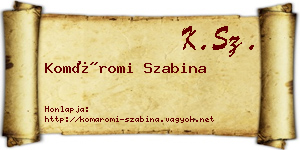 Komáromi Szabina névjegykártya
