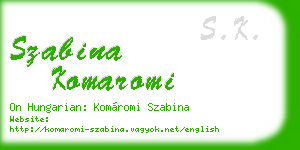 szabina komaromi business card